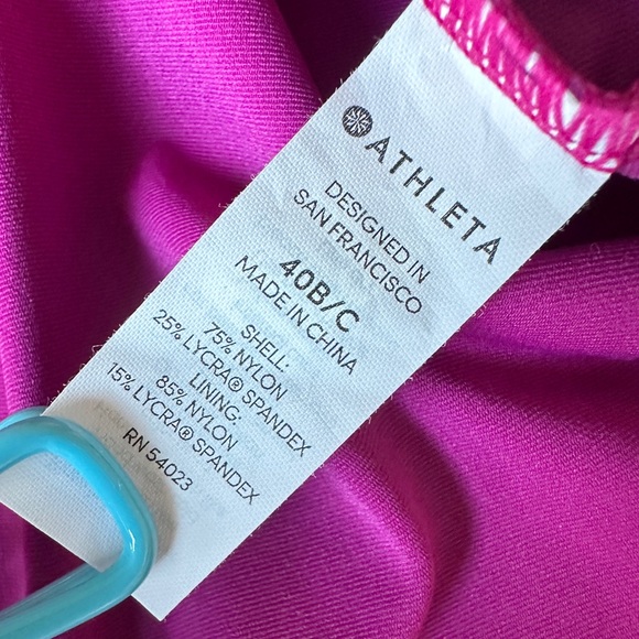 Athleta Women’s Twist Up Tankini Tank Top Swim Fuchsia color‎  chest size 40 B/C - Picture 11 of 12